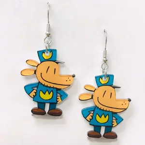 Dog earrings acrylic