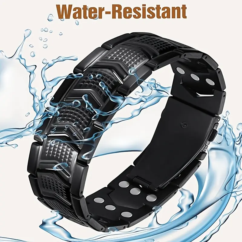 Men'S Magnetic  in Copper |   Adjustable Titanium Steel Foldover Clasp, Black Magnet and Non-Magnet Parts, Durable and Stylish Design, Ideal Gift for Father'S Day,  Valentine'S Day - Men'S Magnetic Jewelry therapy  copper jewelry bracelet men