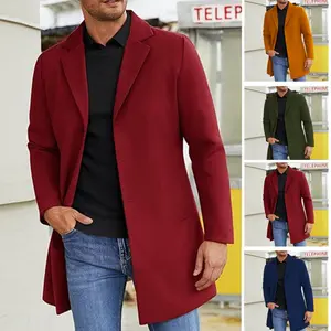 Men's Woolen Coat, Multi-color, Multi-code, Thickened Woolen Coat, Woolen Suit napoleon jacket outfit model casting outfits blazer winter date night coat brown leather quarter zip suit varsity men Belt Blue