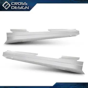 CROSSDESIGN Fit For 07-13 Chevy Silverado Rocker Panels Standard Cab Regular Cab 4Door Pair