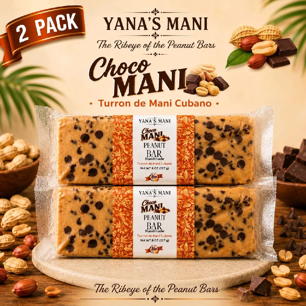 Yana’s Mani Choco-Mani Peanut Bar 8oz (227g) 2 Pack