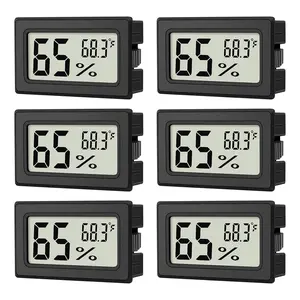 6-Pack Mini Hygrometer Indoor Humidity Meter, Mini Digital Thermometer Humidity Gauge Meter, Indoor Thermometer Hygrometer Monitor Fahrenheit ( ℉   ) for Reptile Thermostat, Jars Reptile, Fridge