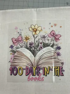1 DTF transfer "100 days in the book." heat press DTF transfer film