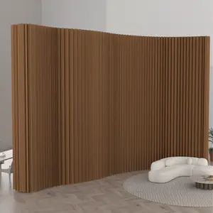 Foldable room divider screen crafted from kraft paper, offering versatile placement for offices, living rooms, and beauty salons