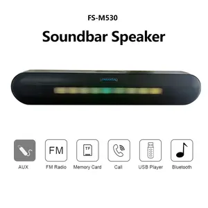 Fs-M530 Soundbar Bluetooth-compatible Speaker, Powerful Bass 3D Stereo Surround Hifi Sound, USB Radio Fm Aux TF Card, Home Cinema Outdoor Travel Portable Wireless Speaker