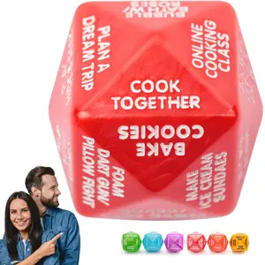 Date Night Dice - Fun Red Dice for Couples | 2"x2"x2" Decision Dice for 24 Date Night Ideas at home