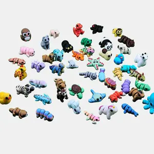 Mini Animals Bulk Pack - 3D Printed Pocket Animal Mini Fidget Toy, Customizable Options, Colorful Decor & Easter Egg Home Decor Statue, Sensory Figurines, Articulating Miniatures, Desk Decor, Ornaments Decoration, Cute Kawaii Figure, Articulated Figures