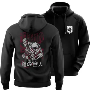 AOT Armored Titan Black Unisex Hoodie Sweatshirt tshirt, Unisex Cotton Menswear Womenswear Anime Lover Tee, Hoodie, Sweatshirt, gift for him, Gift For Her