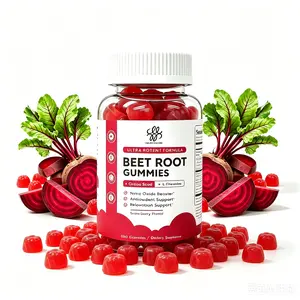 iMATCHME Nitric Oxide Organic Beetroot Gummies - Beetroot promotes blood circulation, boosts energy, and improves overall health, 60pcs