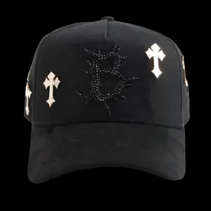 Barbas Hats B Cross Just Hat Solo Gorra  - Black Cap with Cross Design