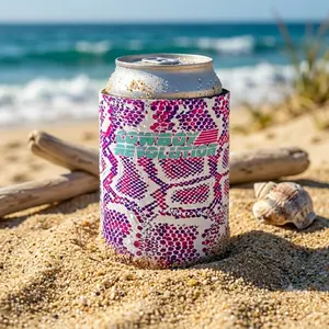 Neon Summer - Viper Camo - Neoprene Can Koozie
