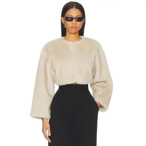 LAMARQUE Rowdie Faux Fur Jacket in Angora