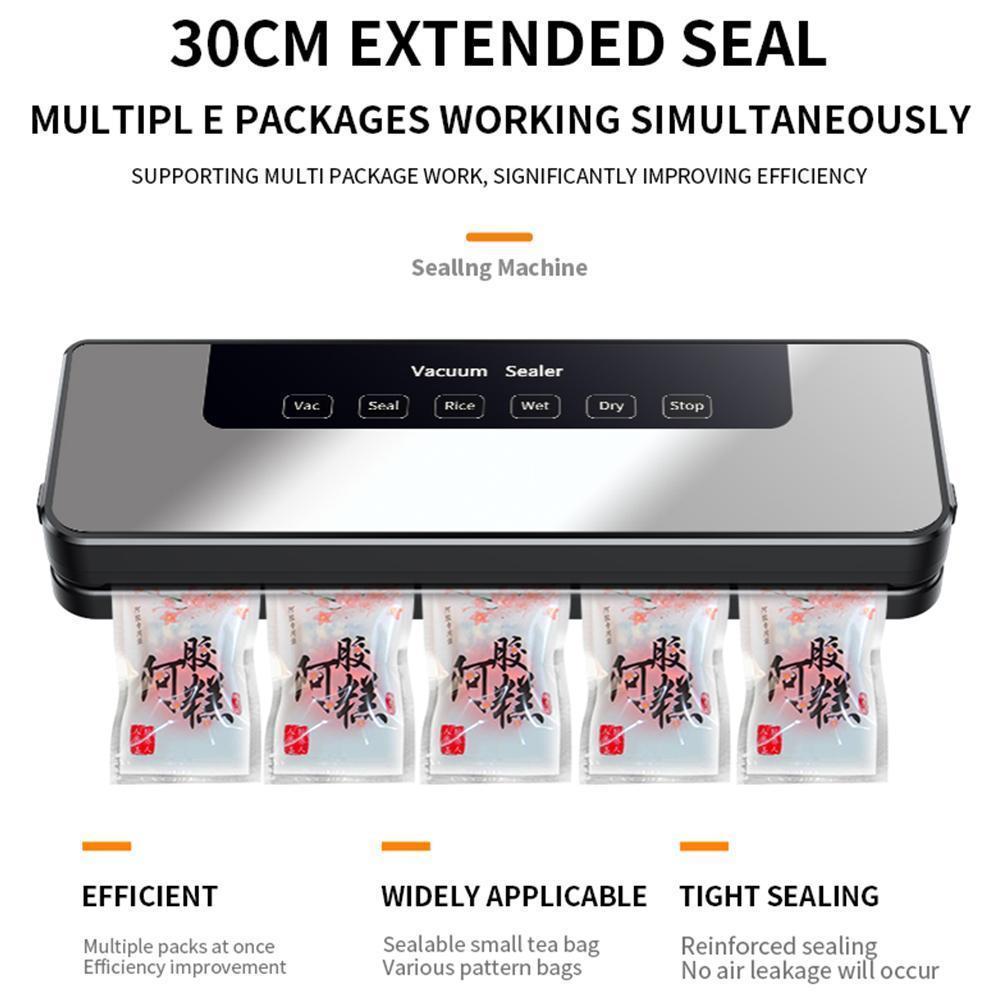 Vacuum Sealer Machine, Automatic Food Sealer with Suction Power, Includes Bags & Cutter, One-Touch Operation, Dry/Moist Modes,Free Bags, Perfect Christmas & New Year Gift ldea