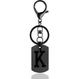 A-Z Stainless Steel Letter Keychain - Alphabet Initial Key Ring for Men Women, Purse or Car Charm