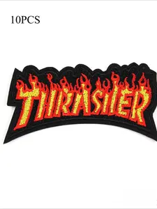 Rock Gesture CD Embroidered Patches Cool Fashion Iron on Applique DIY Decorative Badges for Jacket Jeans Backpack Clothing Repair