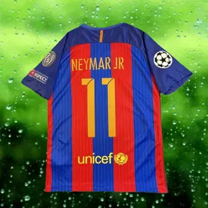 16 17 Home Red Neymar 11# Short Sleeve Soccer jerseys
