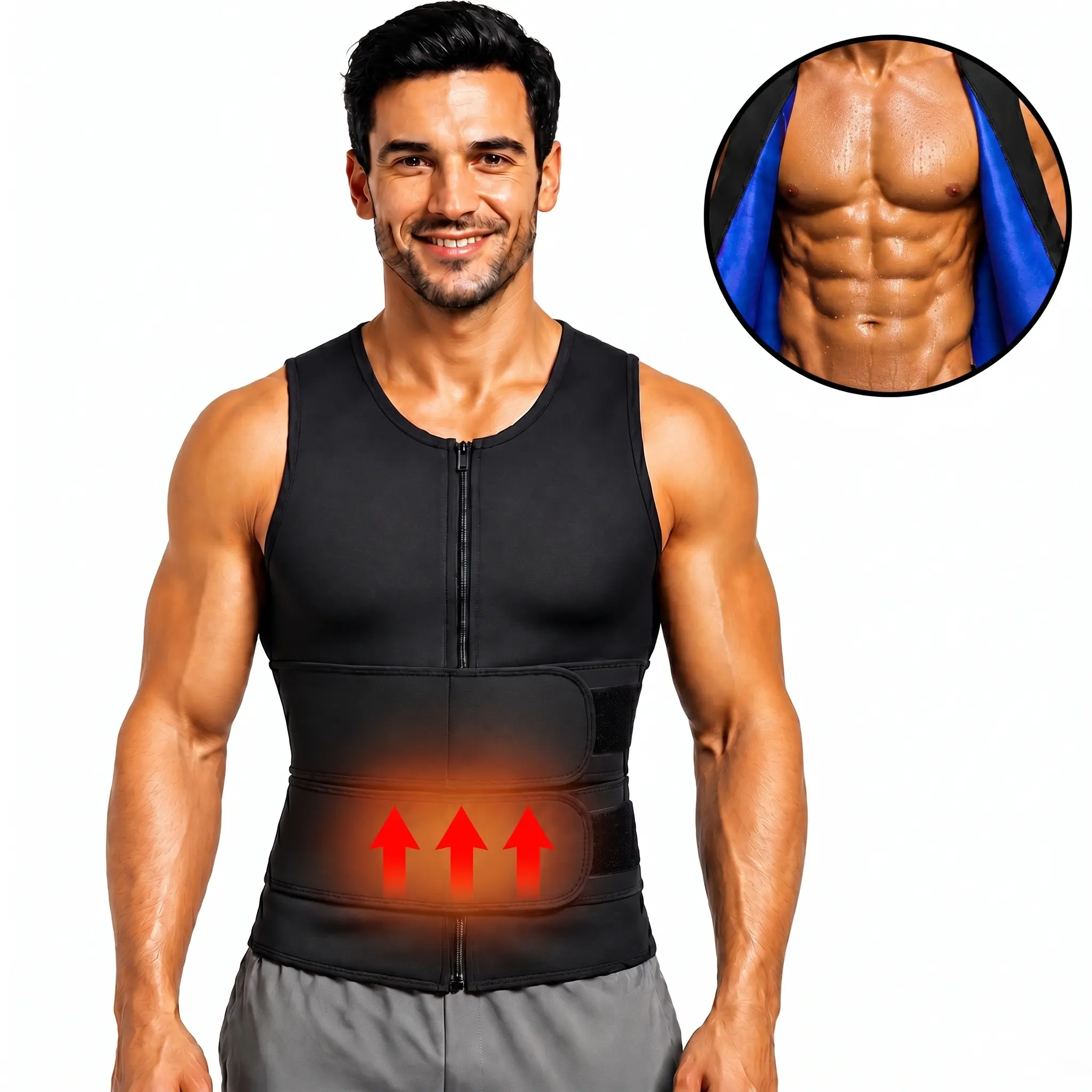 Men’s Sauna Compression Vest – Heat-Reflective Tank for Workouts & Everyday Wear #SummerVibes #MensStyle #Shapewear