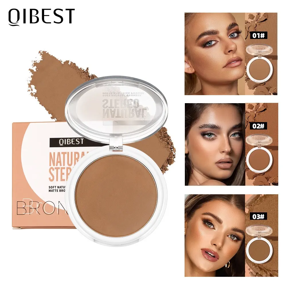 Contour Powder Palette, Long-Lasting Sculpting Formula, Flawless Facial Contour for All Skin Tones, Perfect Gift for Women, Radiant Soft-Focus Bronzer, Soft Matte Finish