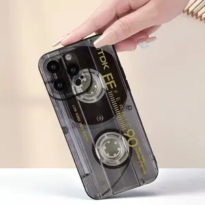 Vintage Tape Pattern Phone Case Matte Texture/Full Coverage Shockproof Anti-Fingerprint Protection/for iPhone 17 Air/16 Plus/15 Pro Max/14 Pro/13/12/11/Full Protection Shockproof/Suitable as a Gift for Family or Friends/MS695