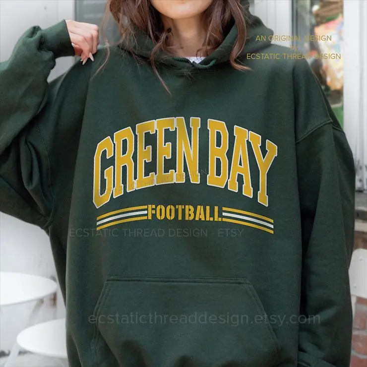 Green Bay Football Hoodie, Vintage Green Bay Football, Football Green Bay, Hoodies, Green Bay Footbal, Green Bay Gift, For Women and Men