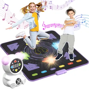 HAPHOM Dance-Mat Toys for Girls Boys Birthday Gifts，Rechargeable Electronic Dance Pad Game for Kids - Light-Up Dance Challenge Play Mat with Wireless Bluetooth Connect Music Player