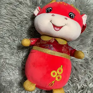 Chinese red stuffed cow
