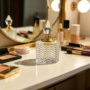 Portable Empty Perfume Bottle with Dropper, Reusable Essential Oil Bottle, Cologne Pump Container, Ideal for Travel and Home Decor