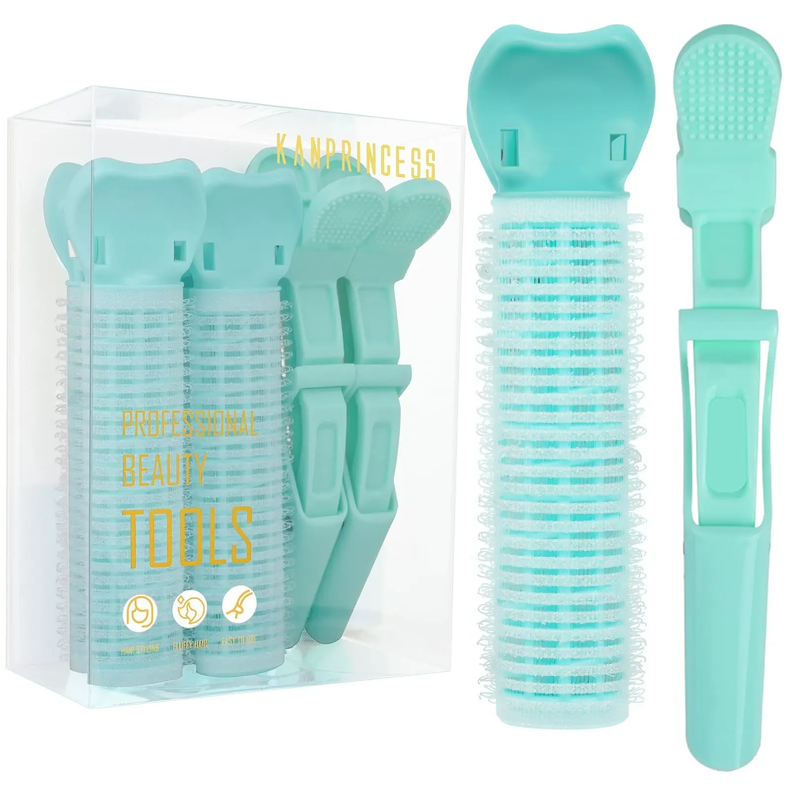 Plush Hair Clips Crocodile Clip Set, Easy Curling Rollers Clips, Root Clips for Volume Instant Hair, Styling Crocodile Clips, Hair Curling Tool