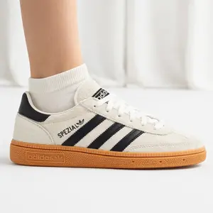 Adidas Originals Women's Grey/Black/Gum Handball Spezial Sneakers, IF6562