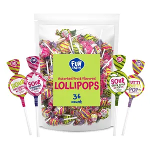 Assorted Gum-Filled Lollipops Snack Candy