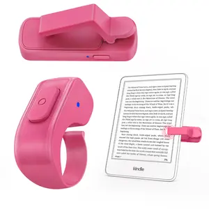 DATAFY Page Turner Ring for Kindle, Hands-Free Remote Control with Storage Bag, Camera Shutter & Video Recording, eReaders Clicker for Kindle iPad iPhone Tablets