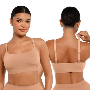 FeelinGirl #Livestream  Women's Unlined Wireless Bra Breathable Sports Bra for Everyday Wear Fabric Womenswear Elastic Soft