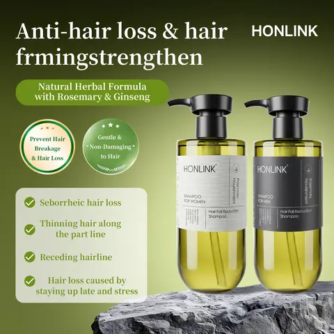 HONLINK Hair Fall Reduction Shampoo 300ml | Anti-Hair Loss Scalp Cleanser with Ginseng, Rosemary & Keratin for Men & Women | Strengthens Hair & Supports Thicker Regrowth