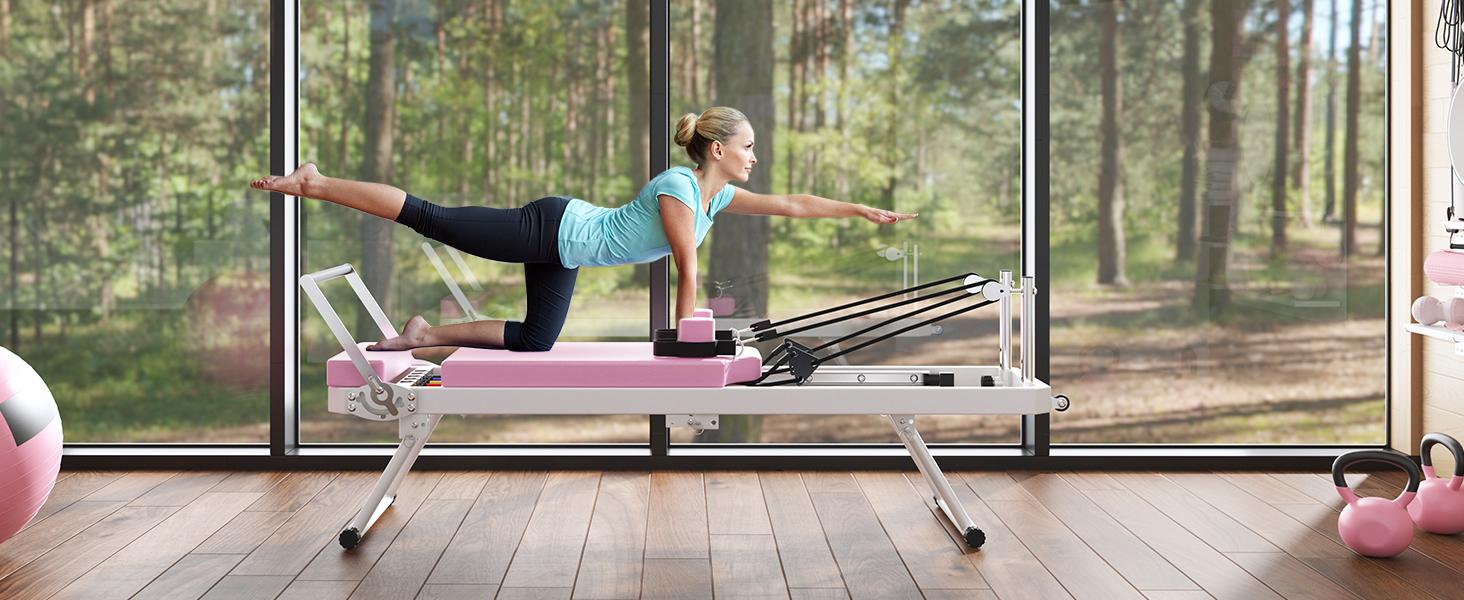 Foldable Pilates Machine for Home & Gym | 150kg Capacity, Multi-Exercise, Multi-Color, 5 Resistance Levels, Space Saving