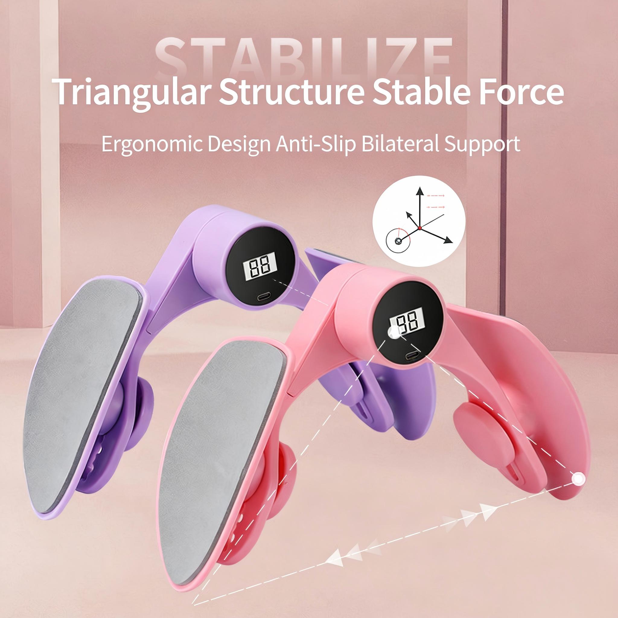 Women's LED Display Thigh Trainer - 360° Adjustable Pelvic Floor & Glutes Exerciser, 4-Level Resistance (15-30 lbs), Gym Gear for Firm & Strengthen Thigh, Target & Tone Lower Body Home Workout, Firm And Strengthen Thigh