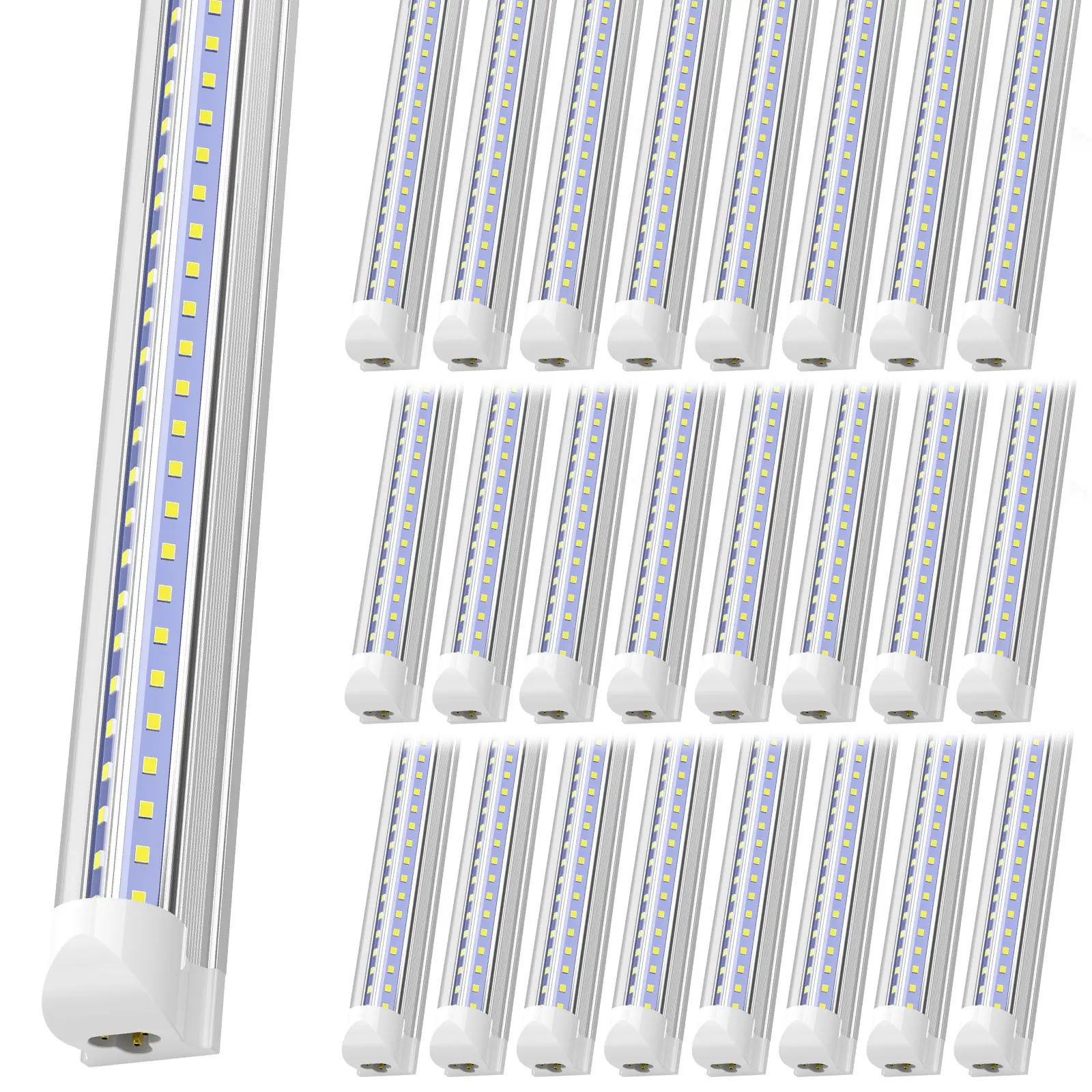 25Pcs 4FT LED Shop Lights, T8 4 Foot LED Tube Light Fixtures, Linkable, V shape, 36W 6000K Bright Cool White, Ceiling Lights for Garage Warehouse Workshop, Workbench Cooler Door Lighting, Plugs Not Included light fixture led lights led light led