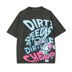 D4C acid wash tee SBR Funny Valentine‘s stand "JOJO's Bizarre Adventure" D4C American T-Shirt, Regular Fit, Made in the USA, Menfashion, Cotton Fabric, Street Style Top.