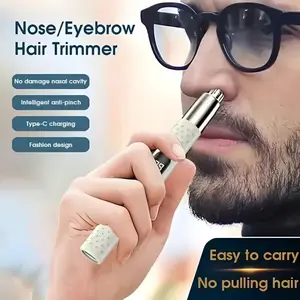 Nose Hair Trimmer, Portable Electric Nose HairTrimmer for Men and Women, No Hair Hurt, NoPain, Stylish and Simple, USB Rechargeable,Suitabie for Nose Hair, Eyebrow and Ear HairTrimming