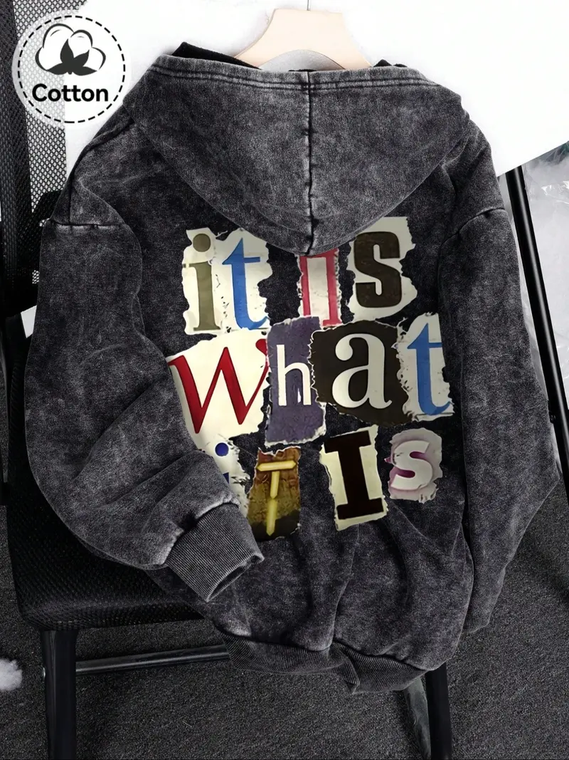 Zip up hoodie with baby angel that says vintage - TikTok Shop