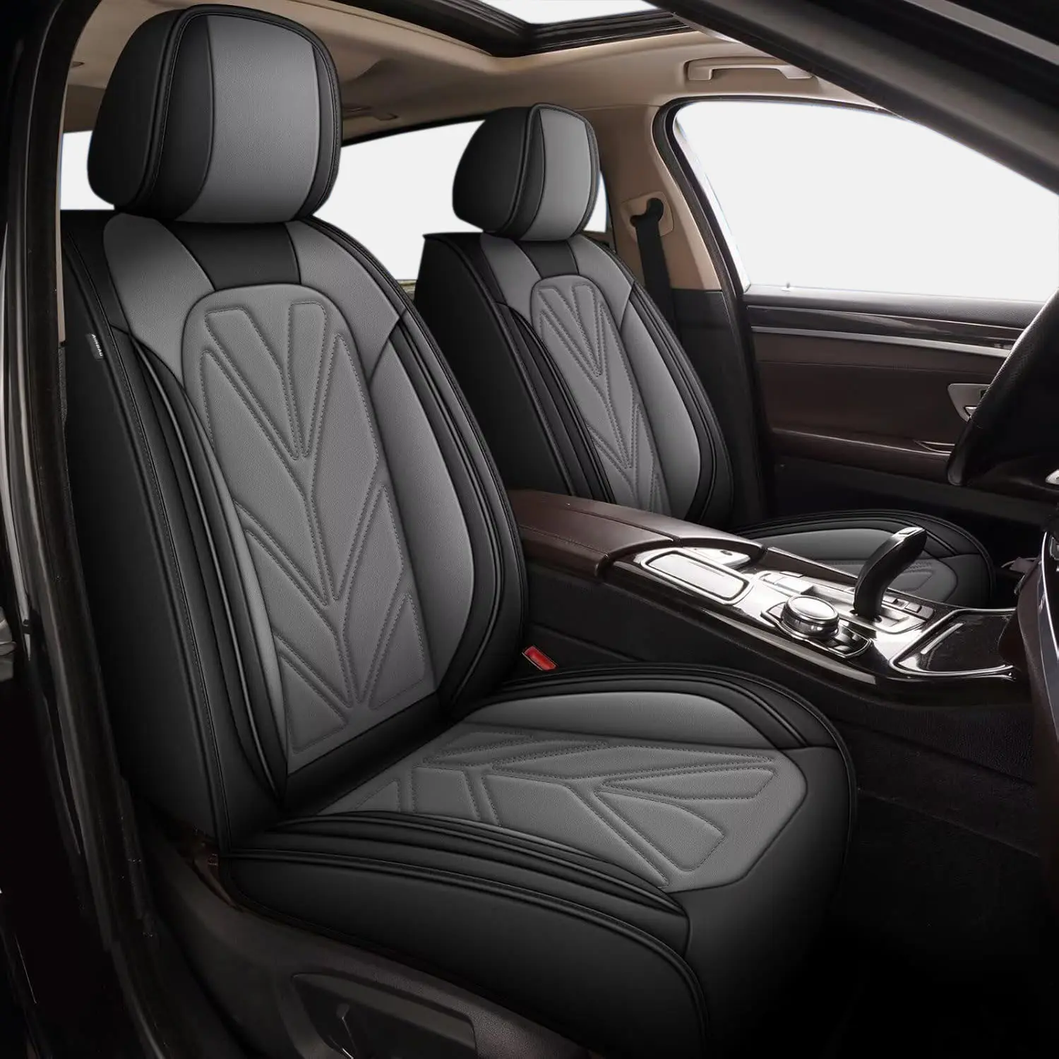 Faux Leather Full Set Car Seat Covers - Car Interior Kit, Automotive Accessories for Mitsubishi Outlander Sport 2011-2025, Compatible with 2/5-Passenger Vehicles, Car Seats Covers