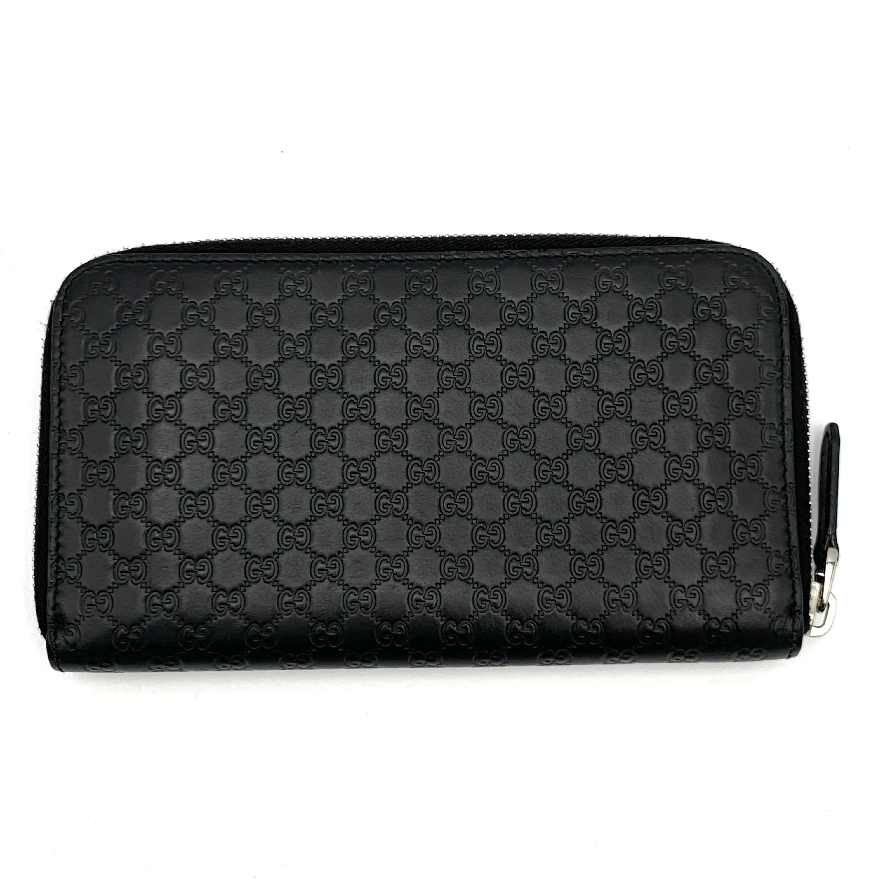 Pre-owned GUCCI Leather Wallet GG Microguccissima Black W/N/A #4302