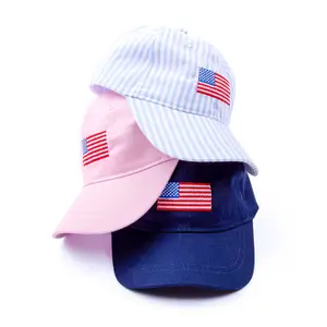 Kids Flag Hat - Patriotic Embroidered Hat for Boys and Girls