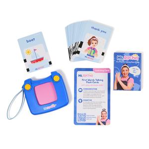 Ms. Rachel Official First Words Talking Flash Cards with Electronic Reader, 100 Words, Educational Toys & Toddler Toys for Girls & Boys Ages 1-2+