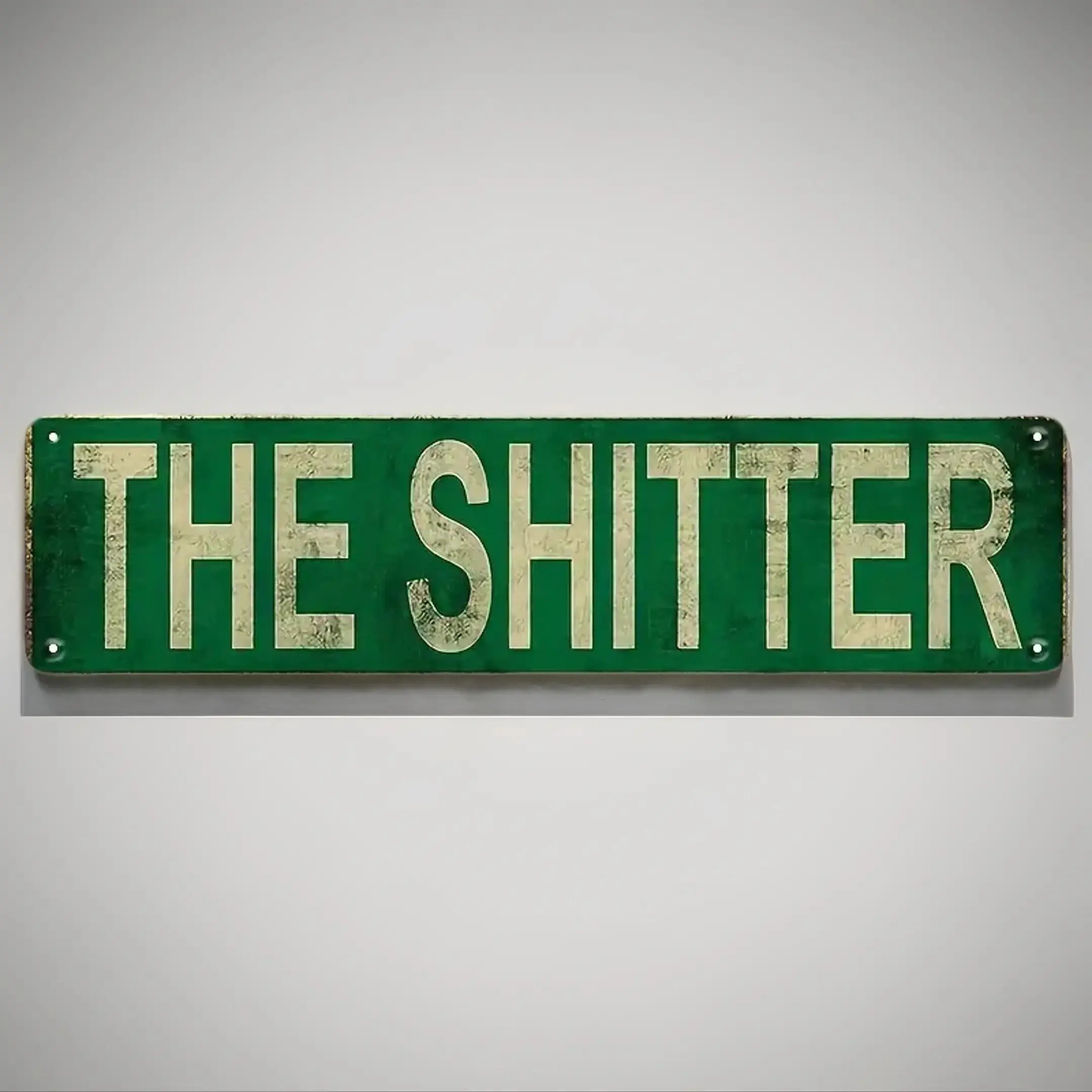 The Shitter Letter Pattern Vintage Metal Sign, Funny Street Sign, Wall Decor for Home Bar Cafe Shop House Pub Yard Garage, Home Decor