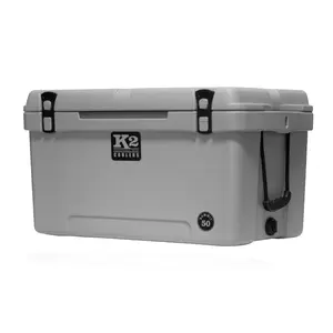 212 MAIN Summit Series 50 qt Rotational Mold Steel Cooler, Grey, Sealed Closure, Ice Retention