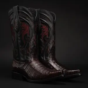 Men's 608 Snip Toe, Exotic Caiman Belly Western Cowboy Boot