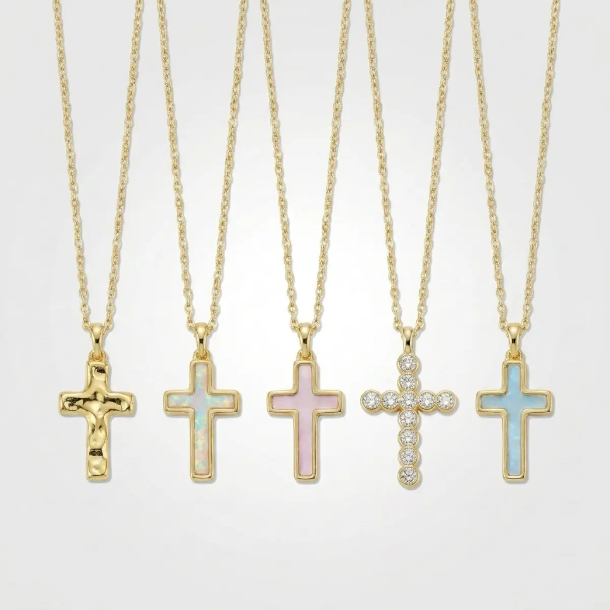 Kendra Scott Dainty Cross Pendant Necklace, 14k Gold‑Plated Fashion Jewelry for Women
