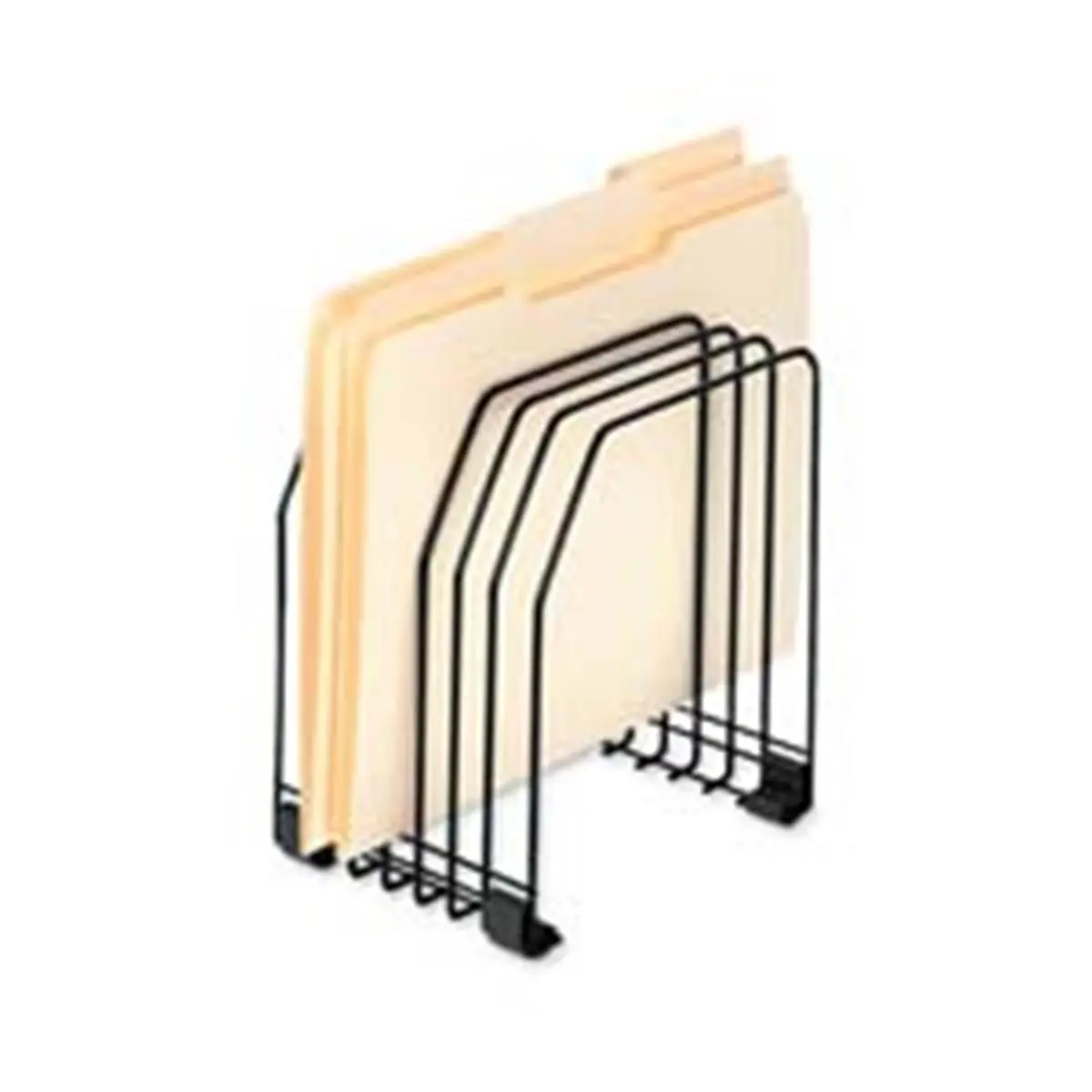 Fellowes Mfg. Co. Desk Office File Organizer - 7.38in.W x 5.88in.D x 8.25in.H, Black - for File Storage, Desk Organization, Wire Management, Office Desk Organizer