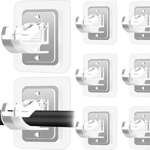 8PCS/12PCS Curtain Rod Bracket with Clips, Transparent Curtain Hooks, Adjustable Rod Frame, Curtain Frame Stand, Multi-Functional for Living Room, Bathroom, Kitchen, Bedroom, Apartment