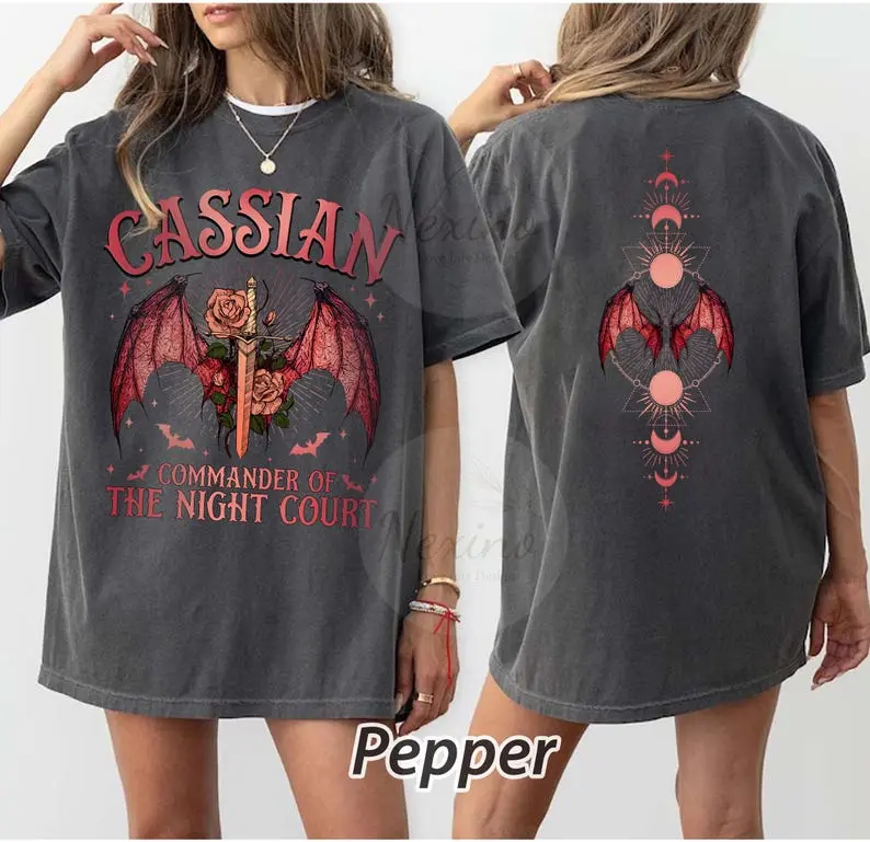 2 Sides, Acotar Shirt Cassian, Velaris City Of Starlight Acotar Two-sided Shirt, The Night Court Shirt, Court Of Dreams, Cassian, Booklover Shirt